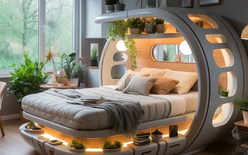 تخت خواب کشودار