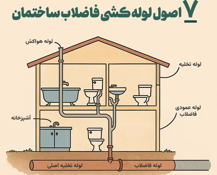 اصول لوله کشی فاضلاب ساختمان