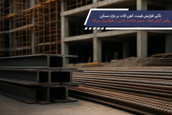 تأثیر افزایش قیمت آهن ‌آلات بر بازار مسکن