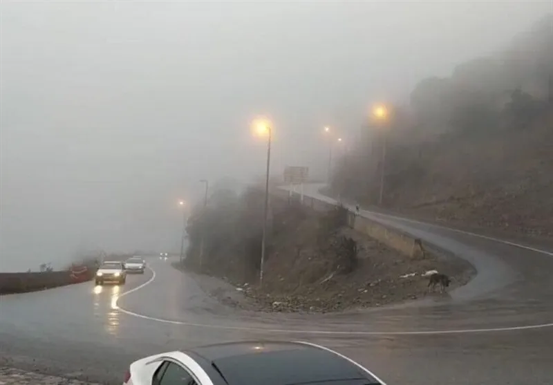بارندگی و مه‌گرفتگی در جاده‌های ۸ استان