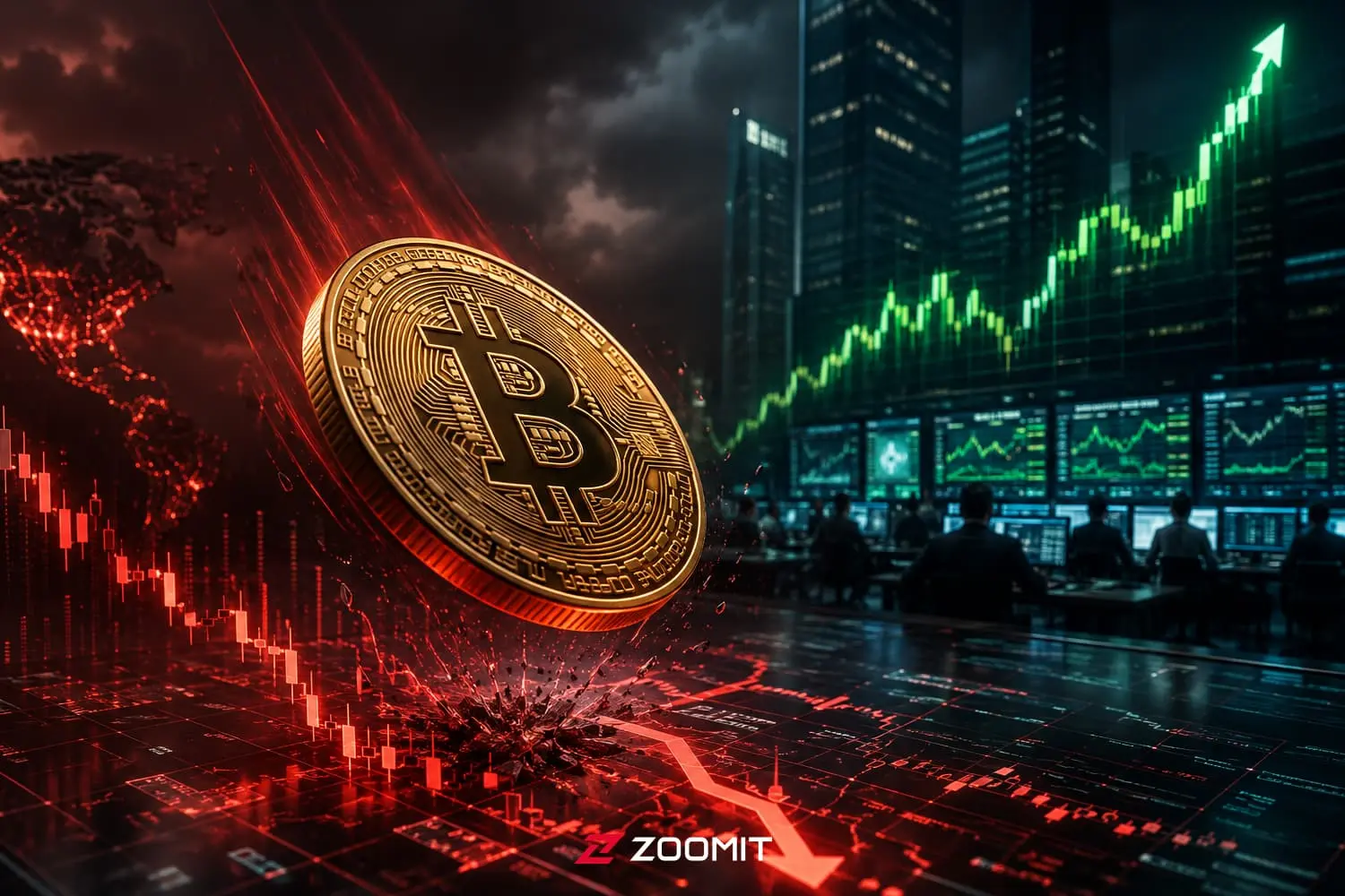 همزمان‌با جهش قیمت نفت، بیت‌کوین به زیر ۸۱ هزار دلار سقوط کرد
